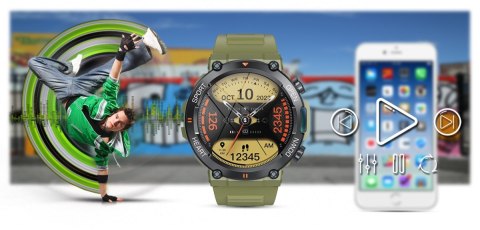 Smartwatch Gravity GT7-3 PRO - Zielono-czarny