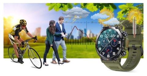 Smartwatch Gravity GT7-3 PRO - Zielono-czarny