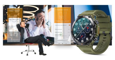 Smartwatch Gravity GT7-3 PRO - Zielono-czarny