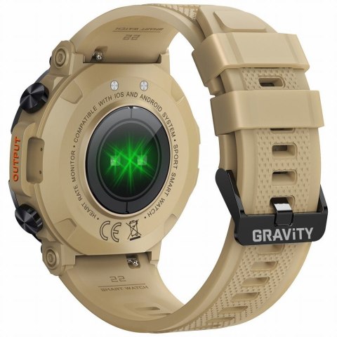 Smartwatch Gravity GT7-4 PRO Piaskowy