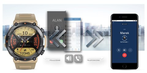 Smartwatch Gravity GT7-4 PRO Piaskowy