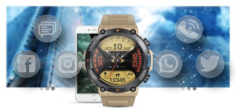 Smartwatch Gravity GT7-4 PRO Piaskowy