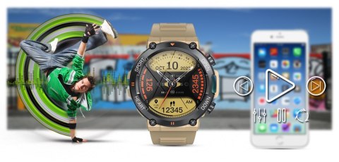 Smartwatch Gravity GT7-4 PRO Piaskowy