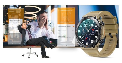 Smartwatch Gravity GT7-4 PRO Piaskowy