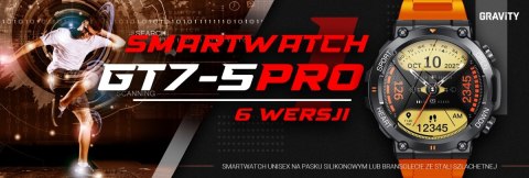 Smartwatch Gravity GT7-5 PRO Czarno-Pomarańczowy