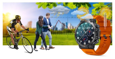 Smartwatch Gravity GT7-5 PRO Czarno-Pomarańczowy