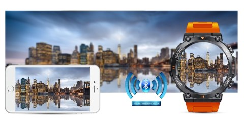 Smartwatch Gravity GT7-5 PRO Czarno-Pomarańczowy