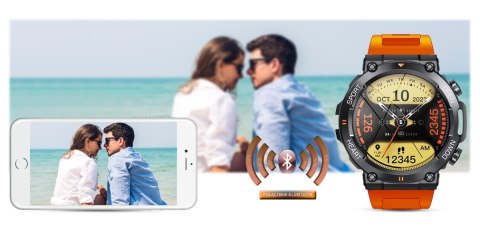 Smartwatch Gravity GT7-5 PRO Czarno-Pomarańczowy