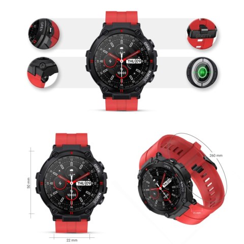 Smartwatch Gravity GT7-5 Szaro-Czarny