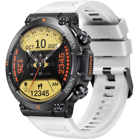 Smartwatch Gravity GT7-6 PRO Czarny z Białym Paskiem
