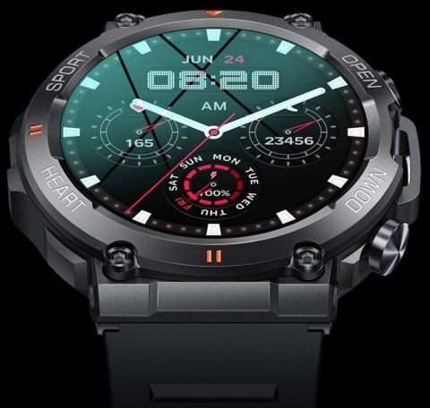 Smartwatch Gravity GT7-6 PRO Czarny z Białym Paskiem