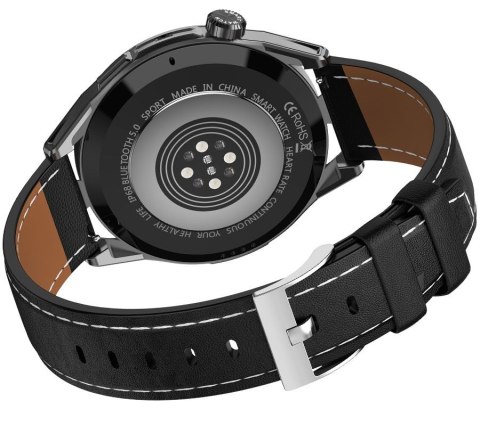 Smartwatch Rubicon RNCE88-1 z wymiennym paskiem silikonowym i skórzanym