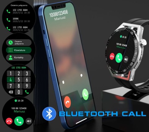 Smartwatch Rubicon RNCE88-1 z wymiennym paskiem silikonowym i skórzanym