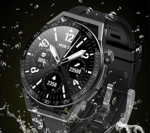Smartwatch Rubicon RNCE88-1 z wymiennym paskiem silikonowym i skórzanym