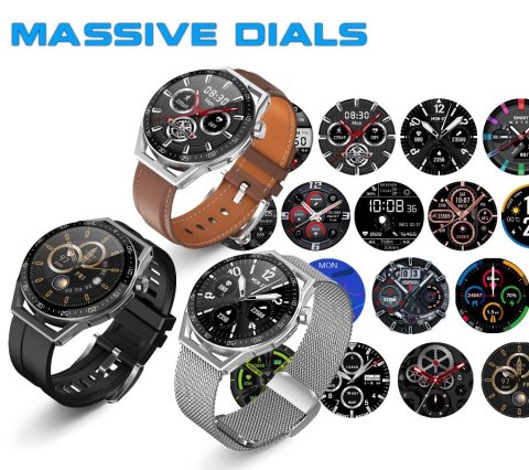 Smartwatch Rubicon RNCE88-2 z bransoletą Mesh i paskiem silikonowym