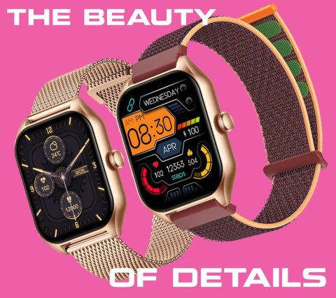 Smartwatch Rubicon RNCF03-1 z parcianym paskiem