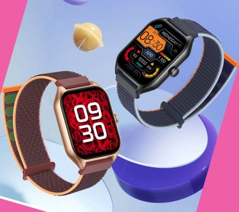 Smartwatch Rubicon RNCF03-1 z parcianym paskiem