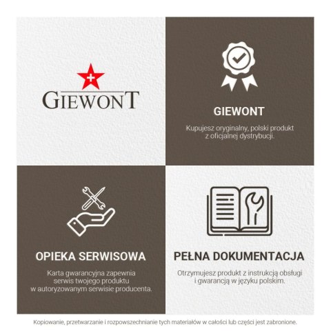 Zegarek damski Giewont GW1970-1 klasyczny złoty