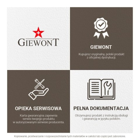 Zegarek damski Giewont GW1970-3 srebrny klasyczny