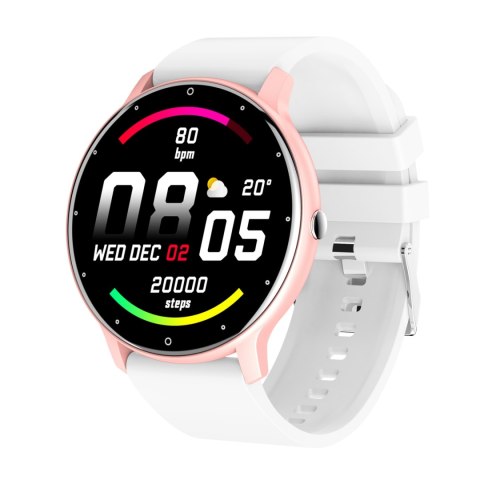Smartwatch Damski Gravity GT1-7 Różowe Złoto/Biały