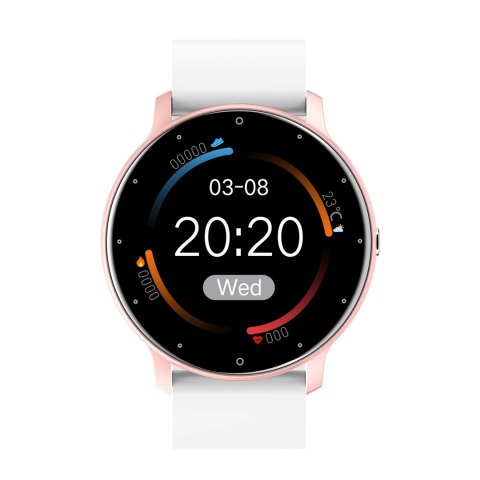 Smartwatch Damski Gravity GT1-7 Różowe Złoto/Biały