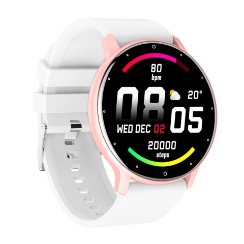 Smartwatch Damski Gravity GT1-7 Różowe Złoto/Biały