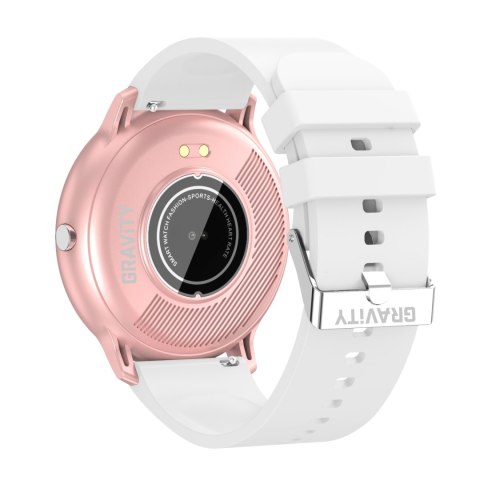 Smartwatch Damski Gravity GT1-7 Różowe Złoto/Biały
