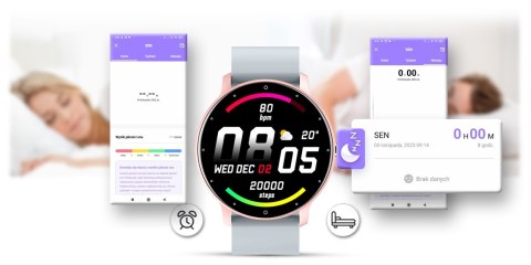 Smartwatch Damski Gravity GT1-8 Różowe Złoto/Szary