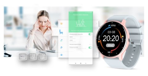 Smartwatch Damski Gravity GT1-8 Różowe Złoto/Szary