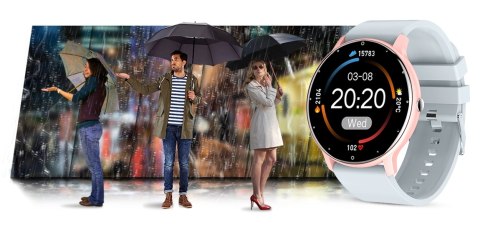 Smartwatch Damski Gravity GT1-8 Różowe Złoto/Szary