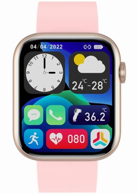 Smartwatch Damski Gravity GT3-1 Różowe Złoto - Różowy