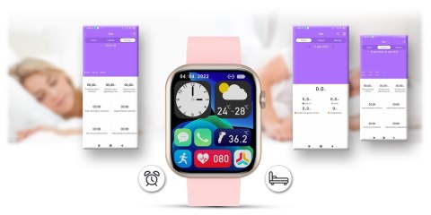 Smartwatch Damski Gravity GT3-1 Różowe Złoto - Różowy