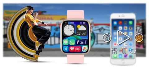 Smartwatch Damski Gravity GT3-1 Różowe Złoto - Różowy