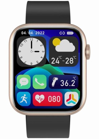 Smartwatch Damski Gravity GT3-2 Różowe Złoto - Czarny