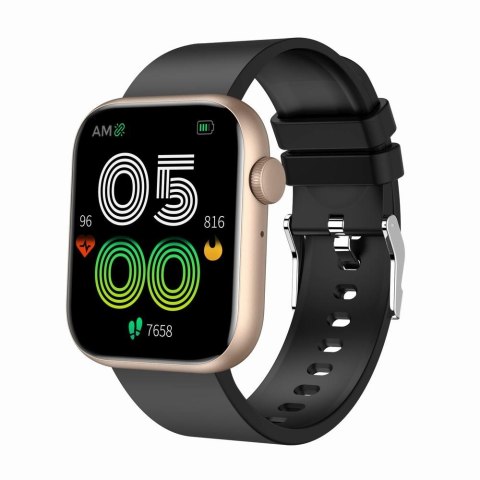 Smartwatch Damski Gravity GT3-2 Różowe Złoto - Czarny