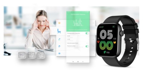 Smartwatch Damski Gravity GT3-3 Czarny - Czarny