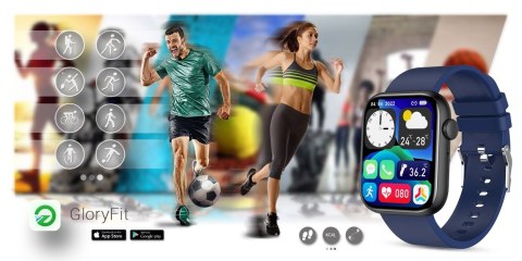 Smartwatch Damski Gravity GT3-5 Czarno-Niebieski
