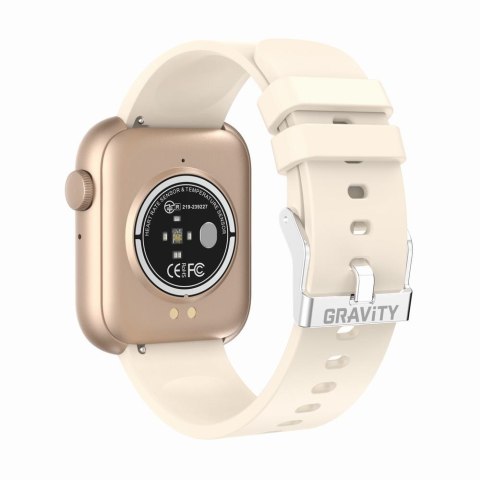 Smartwatch Damski Gravity GT3-6 Różowe Złoto-Ecru
