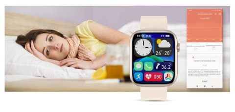 Smartwatch Damski Gravity GT3-6 Różowe Złoto-Ecru