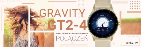 Smartwatch Damski Gravity GT2-4 Złoto-Ecru