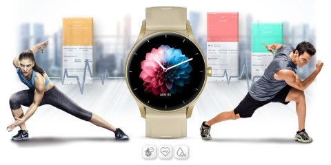 Smartwatch Damski Gravity GT2-4 Złoto-Ecru