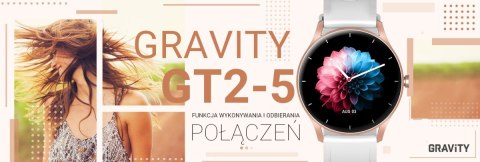 Smartwatch Gravity GT2-5 Różowe Złoto
