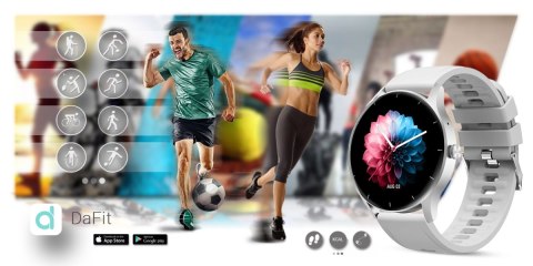 Smartwatch Gravity GT2-7 Srebrno-Biały