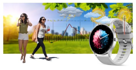 Smartwatch Gravity GT2-7 Srebrno-Biały