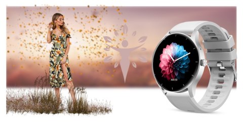 Smartwatch Gravity GT2-7 Srebrno-Biały