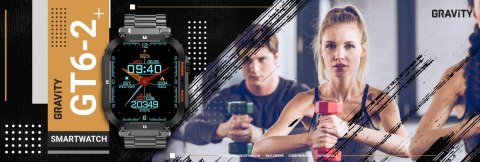 Smartwatch Gravity GT6-2 - Czarna Bransoleta