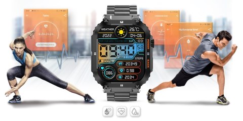 Smartwatch Gravity GT6-2 - Czarna Bransoleta