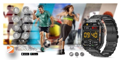 Smartwatch Gravity GT6-2 - Czarna Bransoleta