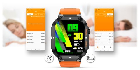 Smartwatch Gravity GT6-3 - Pomarańczowy pasek
