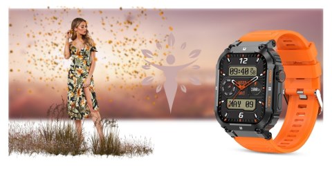 Smartwatch Gravity GT6-3 - Pomarańczowy pasek